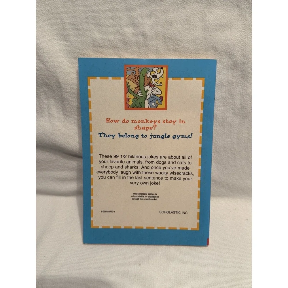 99 1/2 Animal Jokes Riddles & Nonsense Holly Kowitt Scholastic 1996 Paperback